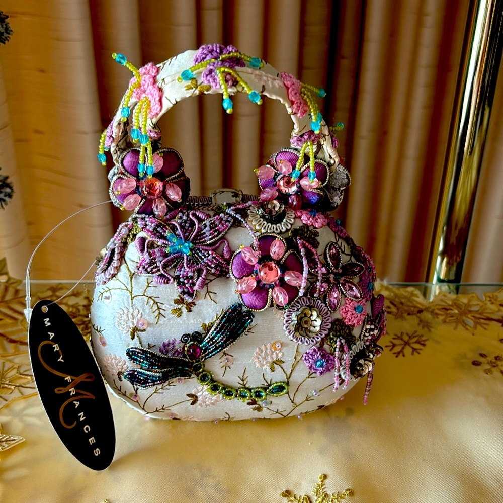 Mary Frances small handbag with gorgeous dragonfly.